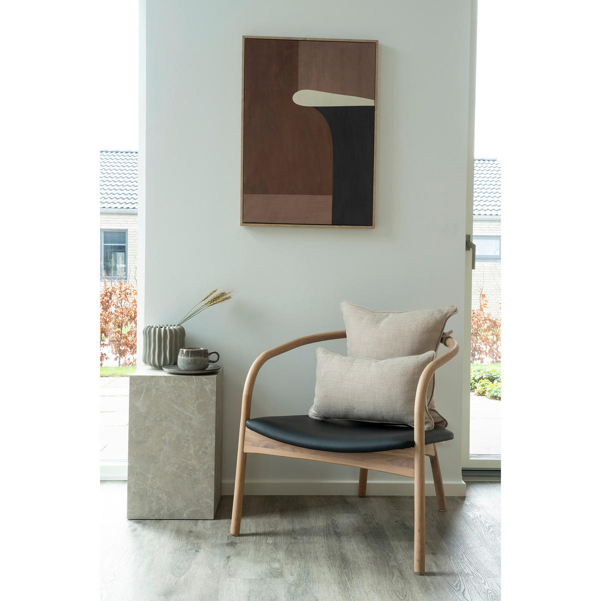 BILD Abstraktes  - Beige/Braun, Design, Holz/Kunststoff (50/70/2.5cm)
