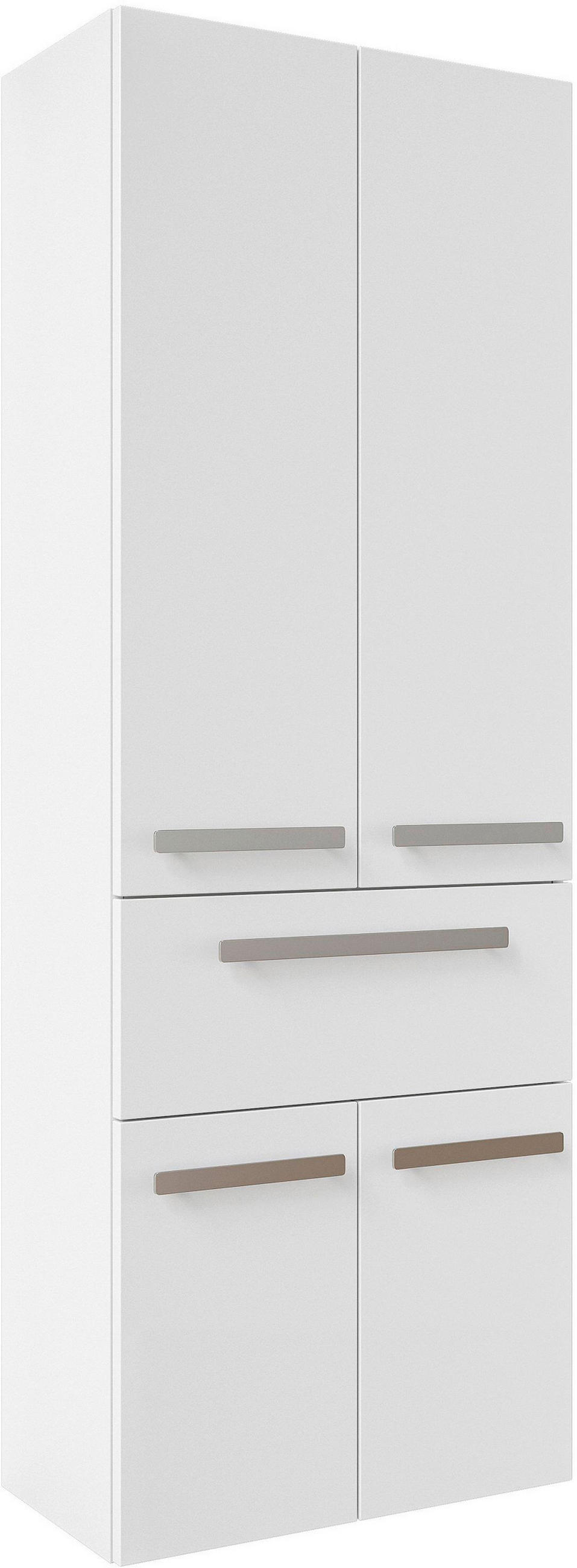 Sadena Hochschrank Weiß Hochglanz 60x168x33 cm