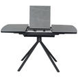 ESSTISCH in Metall, Keramik, Holzwerkstoff 90-130/90/76 cm  - Schwarz/Grau, Design, Keramik/Holzwerkstoff (90-130/90/76cm) - Novel