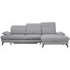 HÖRNSOFFA i velour ljusgrå  - ljusgrå/svart, Design, metall/textil (288/184cm) - Best Price