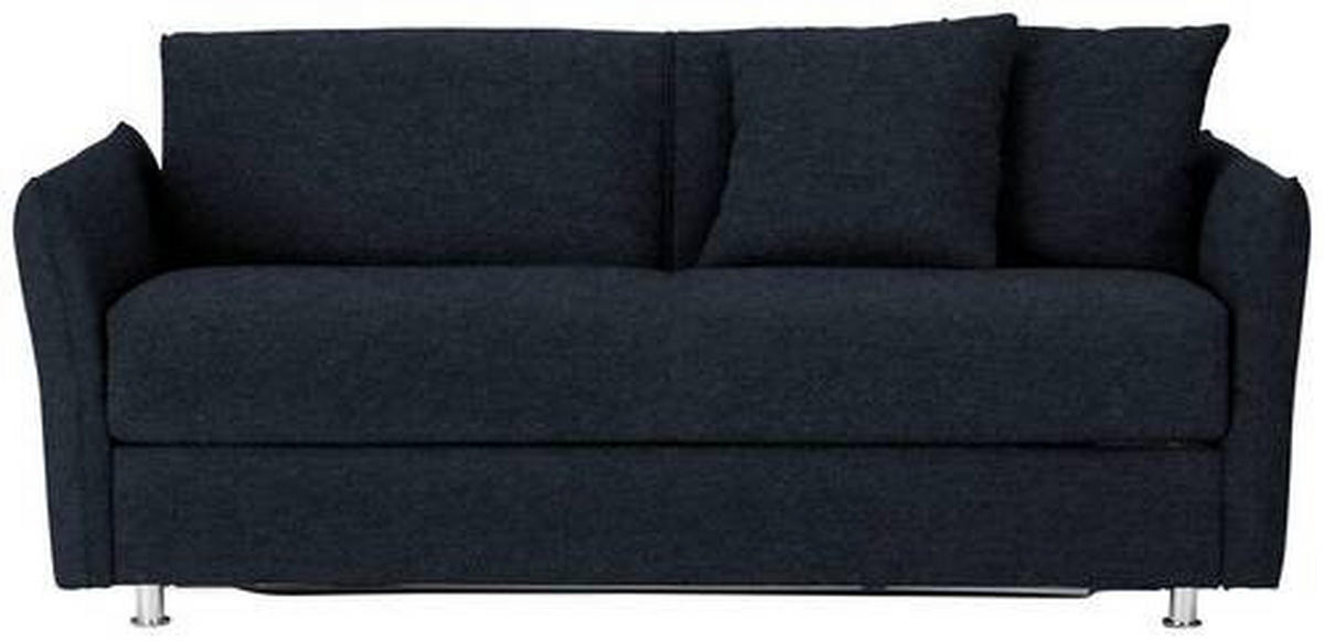 SCHLAFSOFA in Textil Anthrazit  - Chromfarben/Anthrazit, Modern, Textil/Metall (194/85/100cm) - Bali