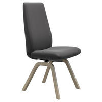 STUHL Echtleder Grau Buche Schichtholz  - Eichefarben/Grau, Design, Leder/Holz (50/105/63cm) - Stressless