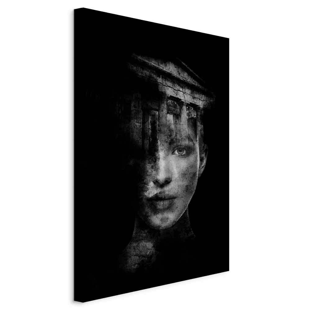 LEINWANDBILD Abstraktes, Menschen, Architektur 40/60/1,2 cm  - Schwarz/Grau, Basics, Holzwerkstoff/Textil (40/60/1,2cm) - artgeist