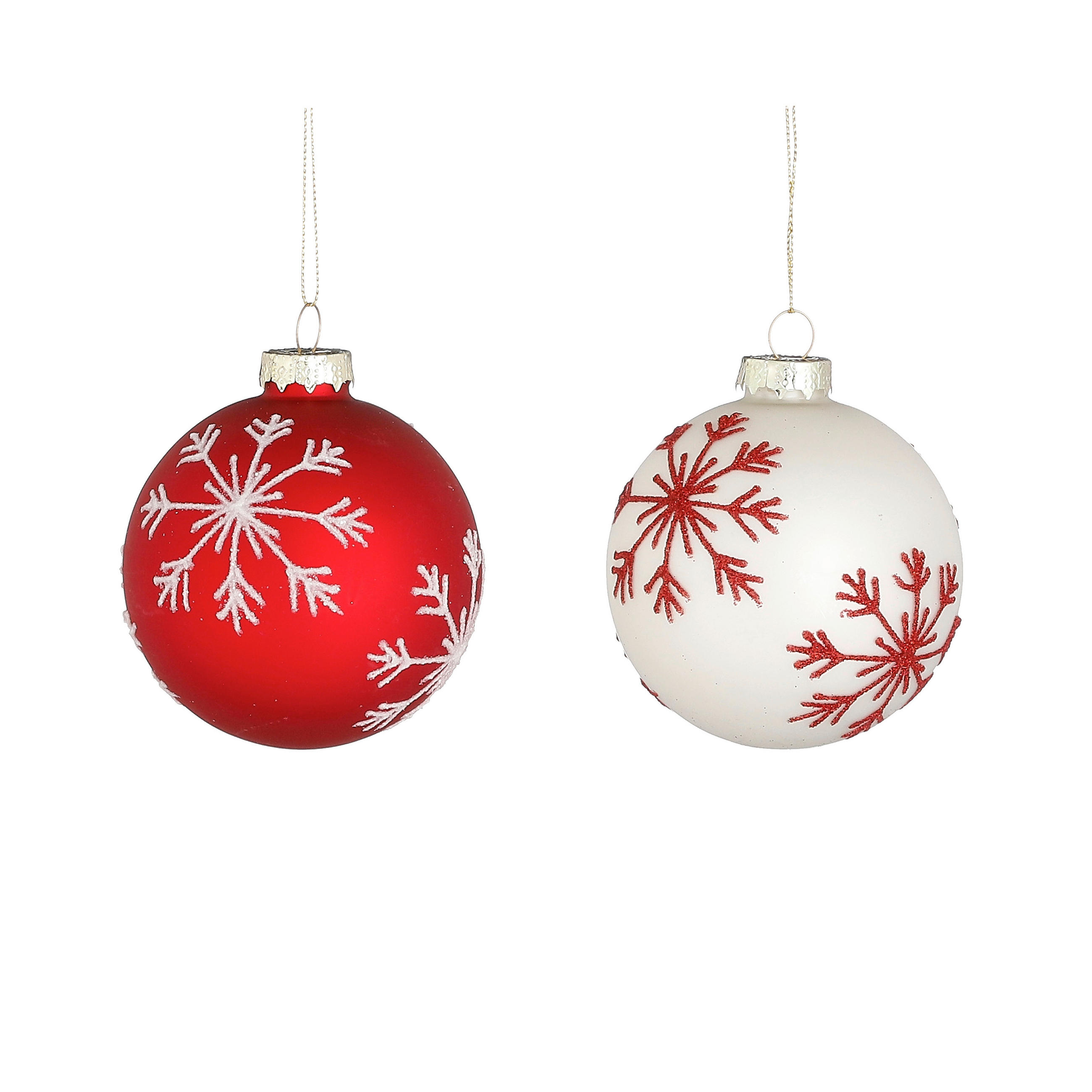 KUGLA ZA JELKU - Osnovno, staklo (8cm) - X-Mas