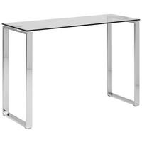 KONZOLNA MIZICA, 110/76/40 cm prozorno, barve kroma  - barve kroma/prozorno, Trend, kovina/steklo (110/76/40cm) - MID.YOU