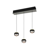 LED-HÄNGELEUCHTE ORBIt 58/195/10,5 cm  - Schwarz/Braun, Design, Metall (58/195/10,5cm)