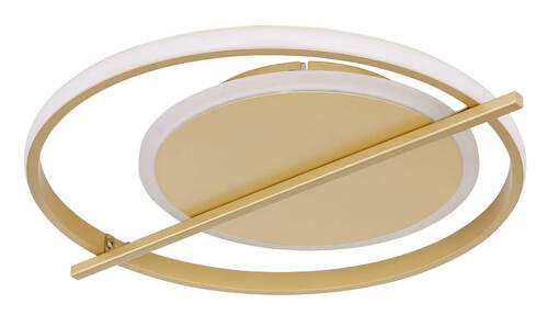 DECKENLEUCHTE 36 W    40/36/5 cm  - Goldfarben/Opal, Trend, Kunststoff/Metall (40/36/5cm) - Globo