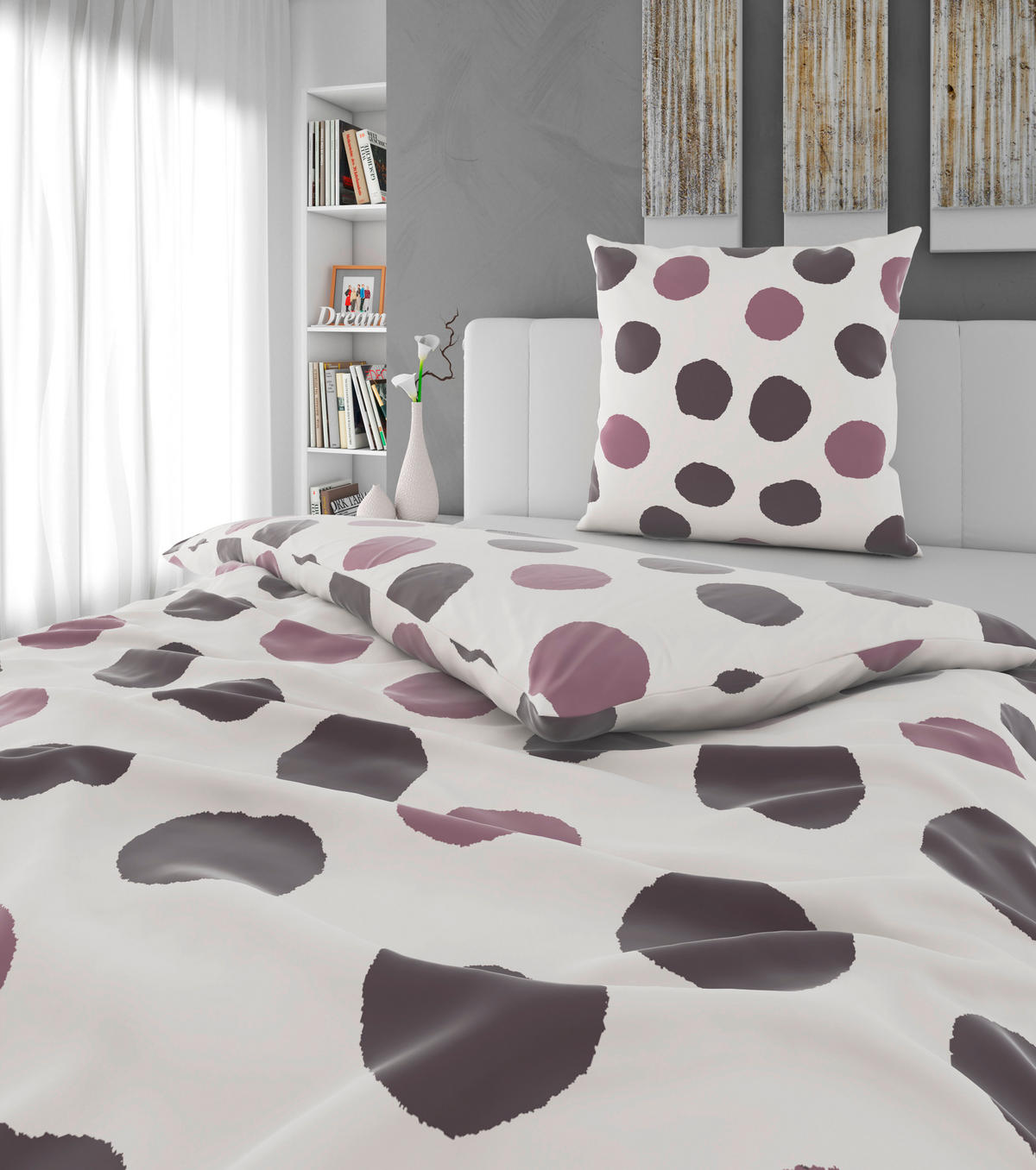 BETTWÄSCHE Satin 135/200 cm  - Lila, Textil (135/200cm) - Esposa