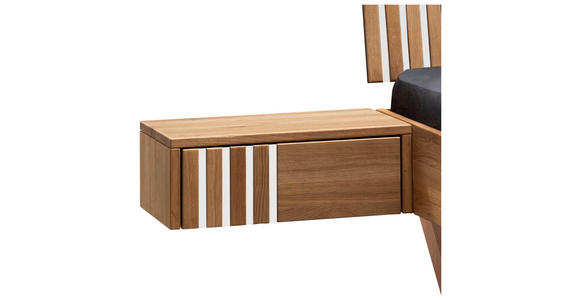 NACHTKÄSTCHEN in massiv Wildeiche Weiß, Wildeiche  - Wildeiche/Weiß, Design, Holz (45/45/33cm) - Linea Natura