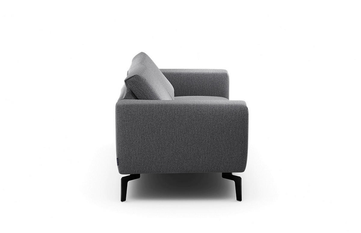 2-SITZER-SOFA Chenille Anthrazit  - Anthrazit/Schwarz, Design, Textil/Metall (180/86/86-94cm) - SENSOO