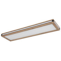 LED-DECKENLEUCHTE 24 W    80/20/7,5 cm  - Weiss/Dunkelbraun, Konventionell, Holzwerkstoff/Kunststoff (80/20/7,5cm) - Globo