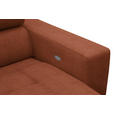 ECKSOFA in Chenille Terracotta  - Chromfarben/Terracotta, Design, Textil (207/301cm) - Xora