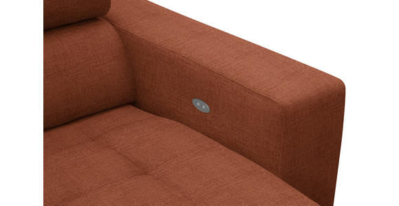 ECKSOFA in Chenille Terracotta  - Chromfarben/Terracotta, Design, Textil (207/301cm) - Xora