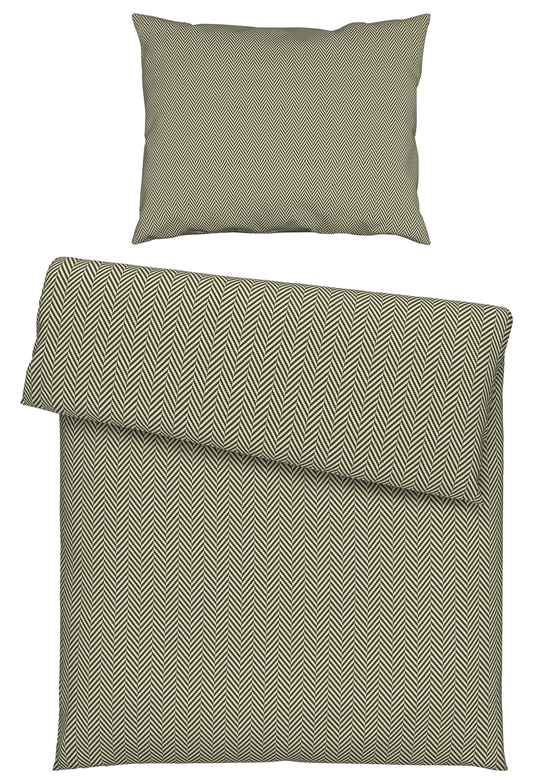 BETTWÄSCHE 2-teilig Flanell 140/200 cm  - Grün, Textil (140/200cm) - Novel