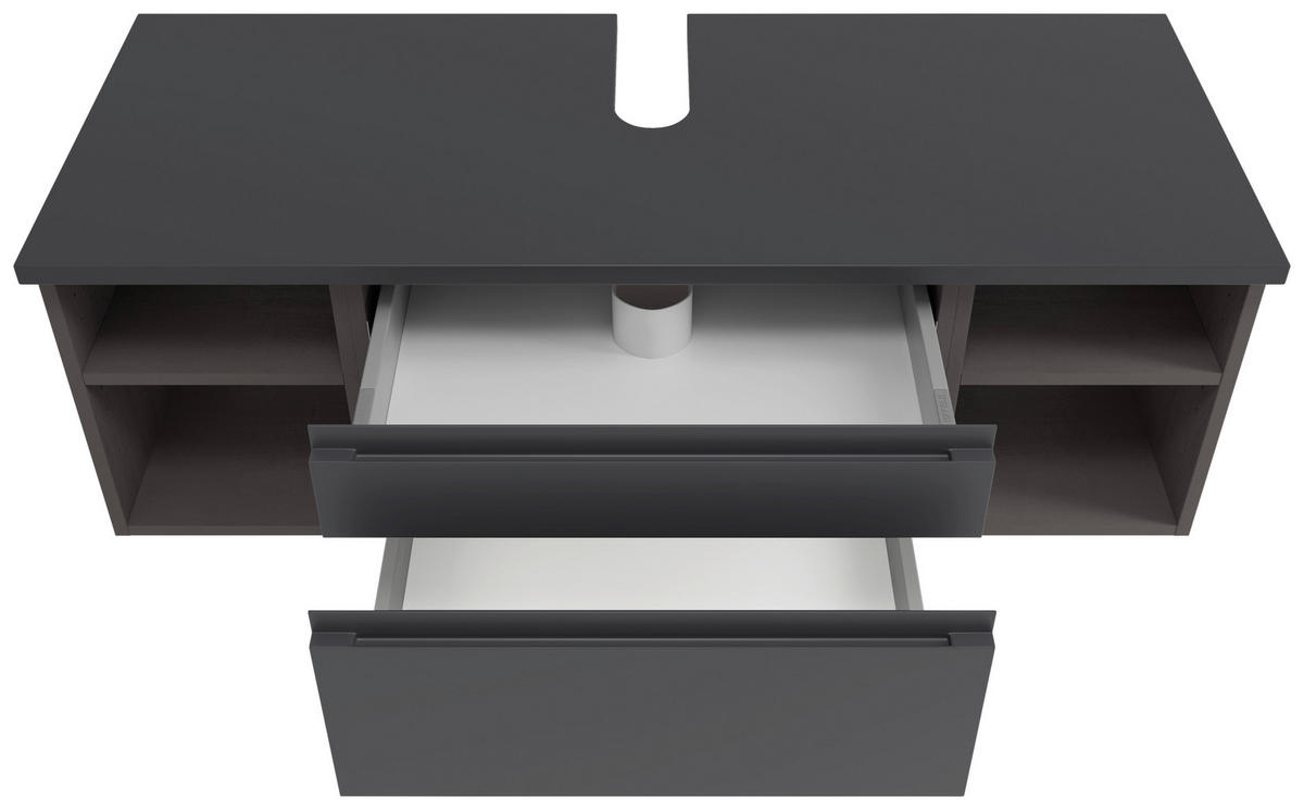 WASCHBECKENUNTERSCHRANK 120/41/47 cm  - Graphitfarben/Grau, Modern, Holzwerkstoff (120/41/47cm) - Held