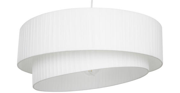 HÄNGELEUCHTE 50/122,5 cm  - Weiß, Trend, Textil/Metall (50/122,5cm) - Novel