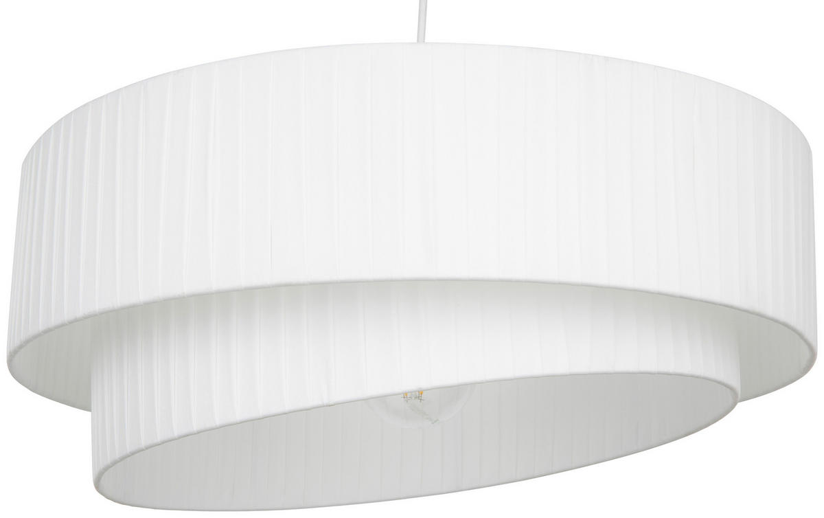 HÄNGELEUCHTE 50/122,5 cm   - Weiß, Trend, Textil/Metall (50/122,5cm) - Novel