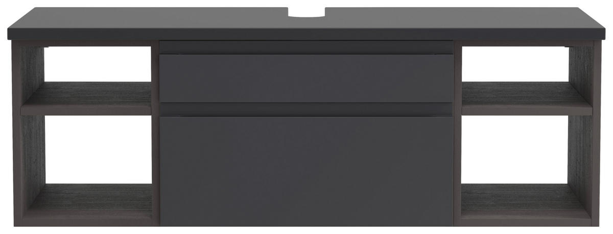 WASCHBECKENUNTERSCHRANK 120/41/47 cm  - Graphitfarben/Grau, MODERN, Holzwerkstoff (120/41/47cm) - Held