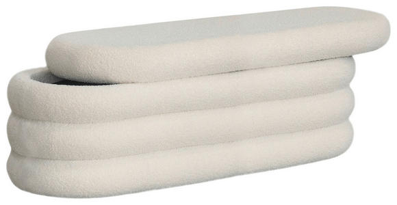 TRUHENBANK 120/42/42 cm Webpelz Weiß Pappel Sperrholz  - Weiß, LIFESTYLE, Holz/Textil (120/42/42cm) - Xora