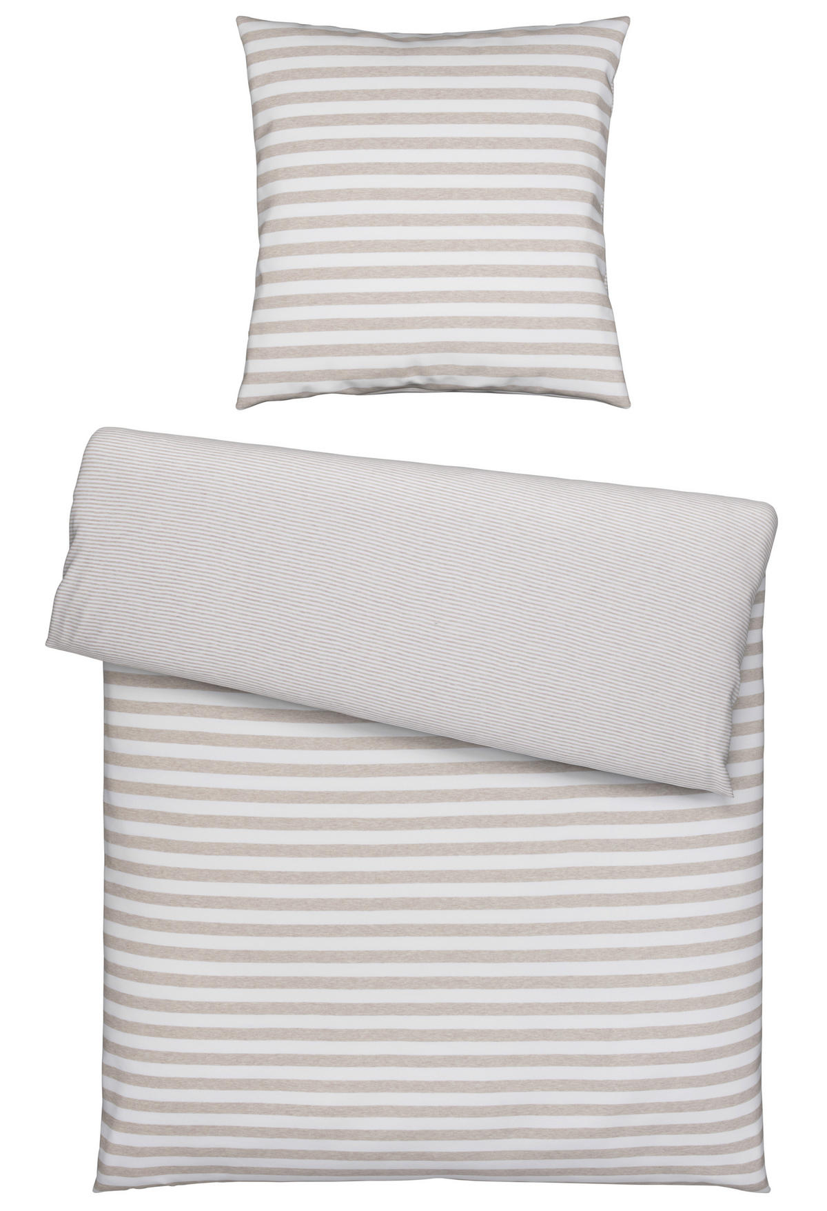 WENDEBETTWÄSCHE Jersey 135/200 cm  - Taupe, KONVENTIONELL, Textil (135/200cm) - Bio:Vio