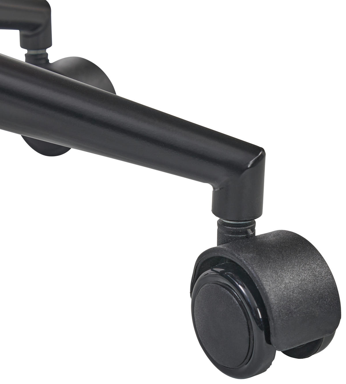 DREHSTUHL Lederlook Schwarz, Walnussfarben  - Walnussfarben/Schwarz, MODERN, Holz/Kunststoff (54/81-91/59cm) - Livetastic