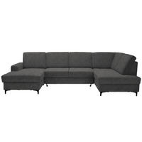 WOHNLANDSCHAFT in Webstoff Graphitfarben  - Schwarz/Graphitfarben, Konventionell, Textil/Metall (167/317/185cm) - Stylife