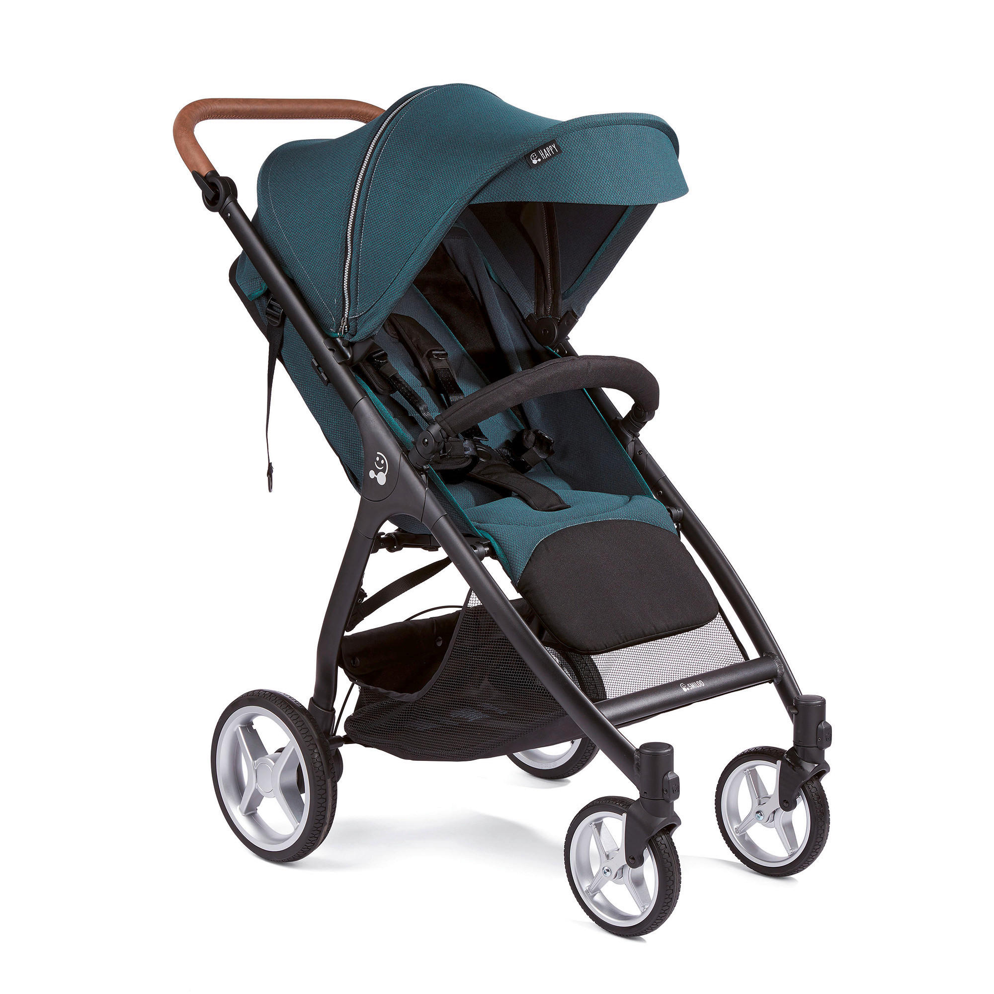 BUGGY Smiloo Happy+  - Blau/Schwarz, Basics, Textil/Metall (60/106/100cm) - Gesslein