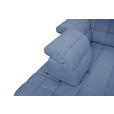 ECKSOFA in Webstoff Blau  297/216 cm  - Blau/Schwarz, Design, Holz/Textil (297/216cm) - Xora