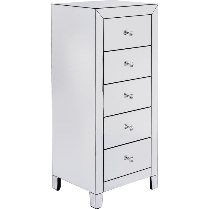 KOMMODE  in 49/110/41 cm  - Klar/Weiß, Design, Glas/Holzwerkstoff (49/110/41cm) - Kare-Design