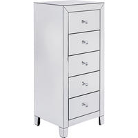 KOMMODE  in 49/110/41 cm  - Klar/Weiß, Design, Glas/Holzwerkstoff (49/110/41cm) - Kare-Design