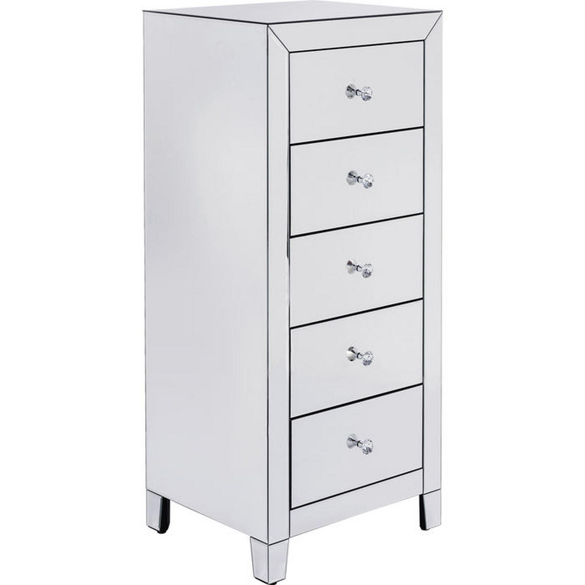 KOMMODE  in 49/110/41 cm  - Klar/Weiß, Design, Glas/Holzwerkstoff (49/110/41cm) - Kare-Design