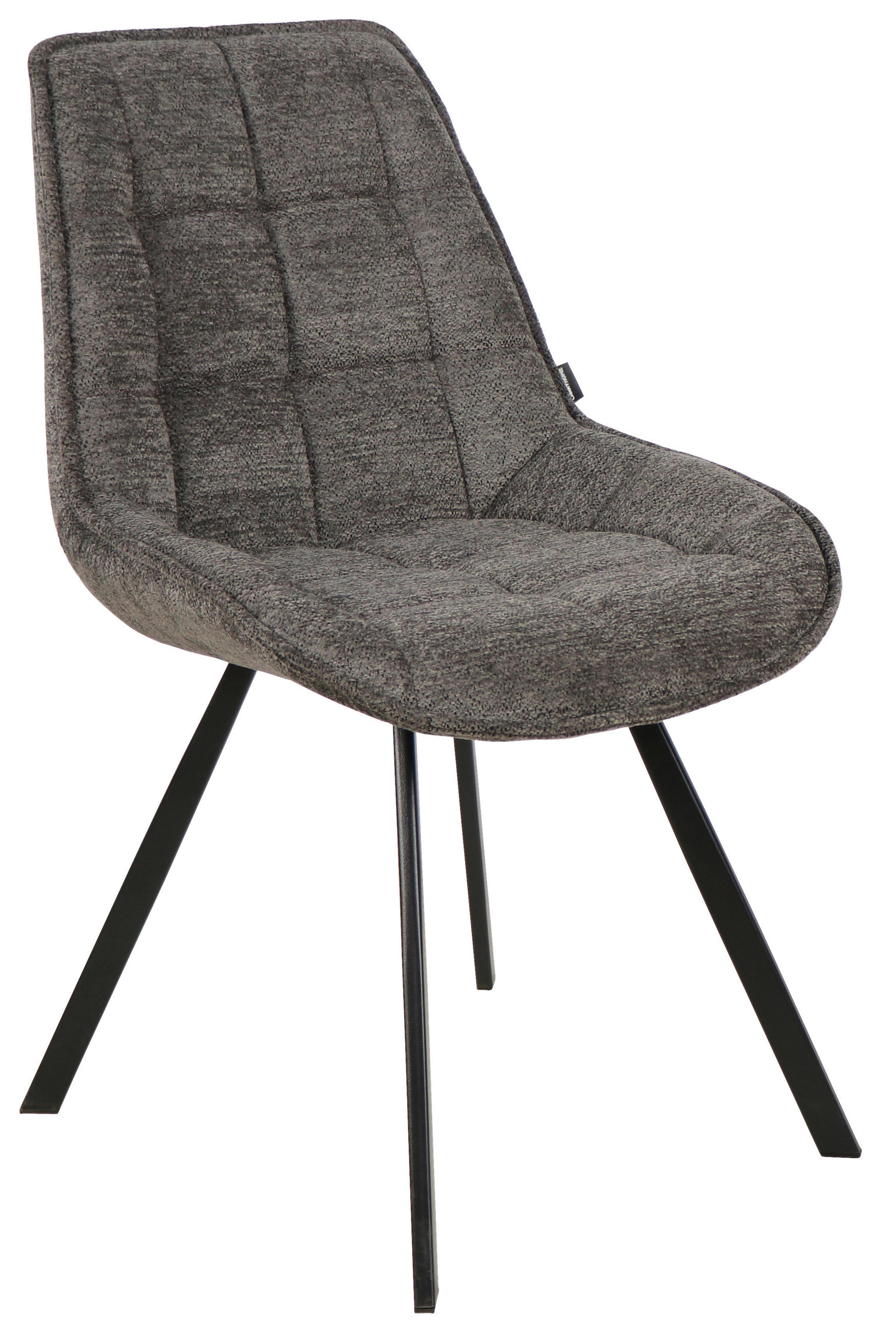 STUHL Webstoff Anthrazit, Schwarz  - Anthrazit/Schwarz, Design, Textil/Metall (53/87/61cm) - Carryhome