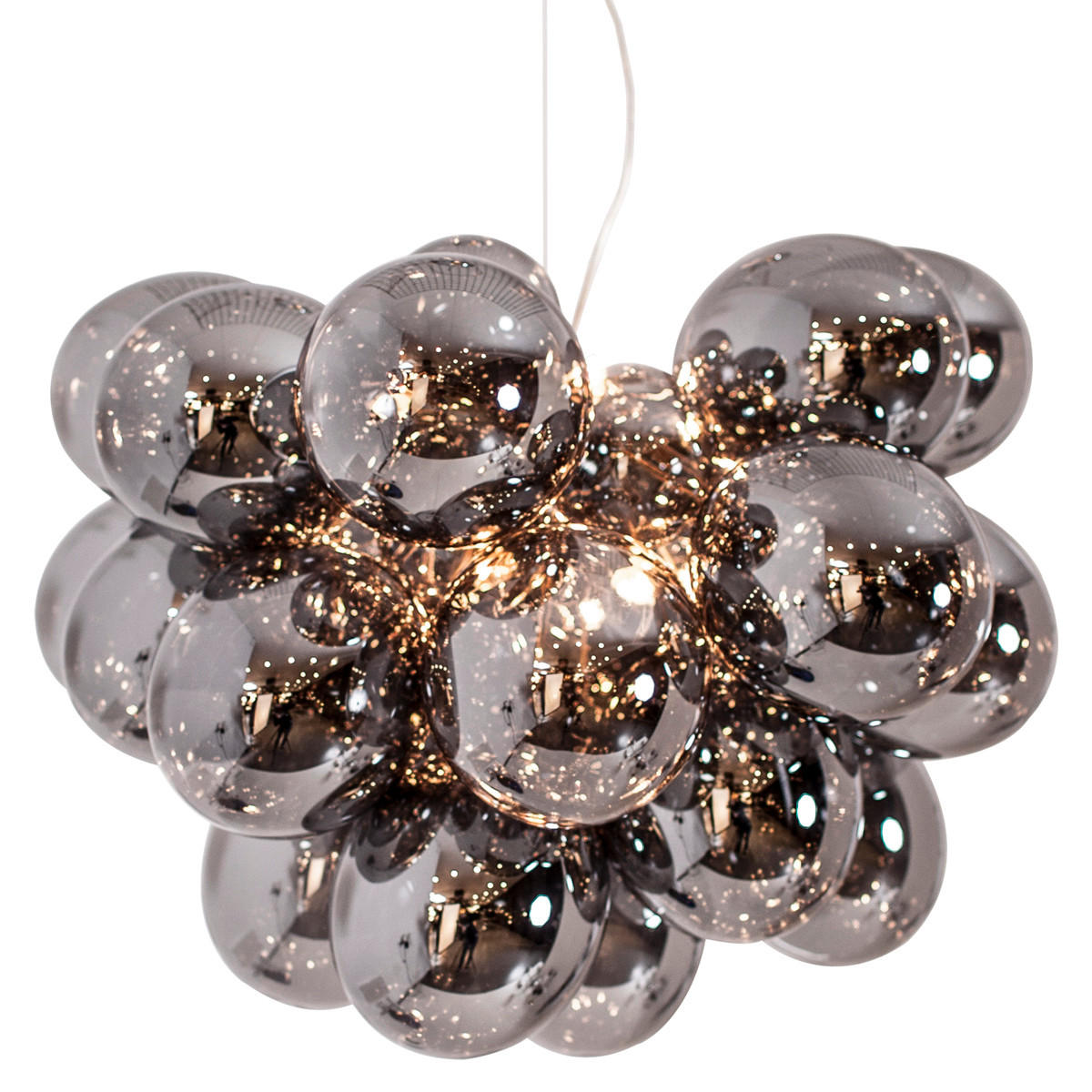 HÄNGELEUCHTE Gross 62/150 cm   - Grau, Design, Glas (62/150cm) - By Rydéns