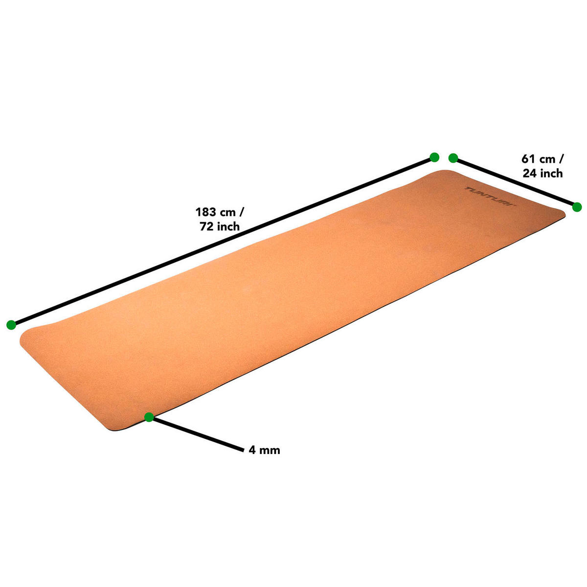YOGAMATTE - Braun, KONVENTIONELL, Naturmaterialien/Kunststoff (183/61/0,4cm)