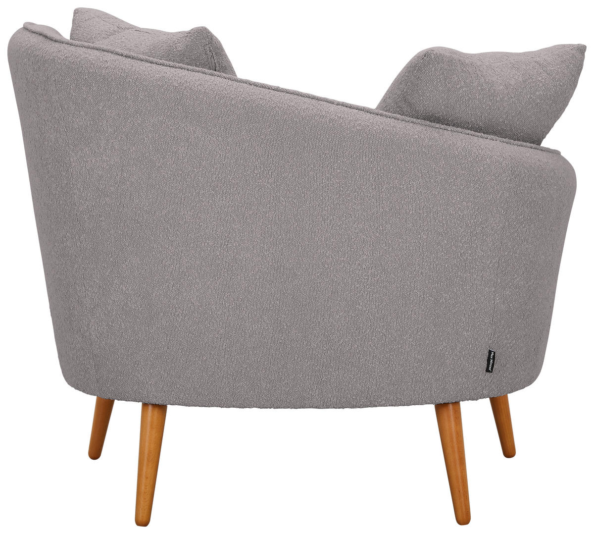 SESSEL in Bouclé Grau  - Naturfarben/Grau, Konventionell, Holz/Textil (106/88/83cm) - Max Winzer