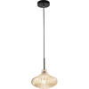 PENDELLEUCHTE Budelli 26/200 cm   - Schwarz, Design, Glas/Metall (26/200cm) - Fabas Luce
