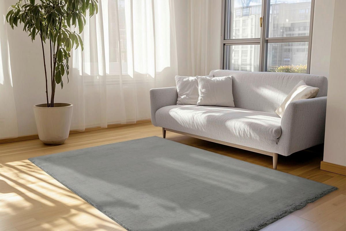 HOCHFLORTEPPICH 160/230 cm Grau rechteckig  - Grau, Basics, Textil (160/230cm) - Kayoom