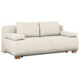 BOXSPRINGSOFA  in Webstoff Creme Skandinavisch  - Creme/Naturfarben, MODERN, Holz/Textil (205/93/108cm) - Venda