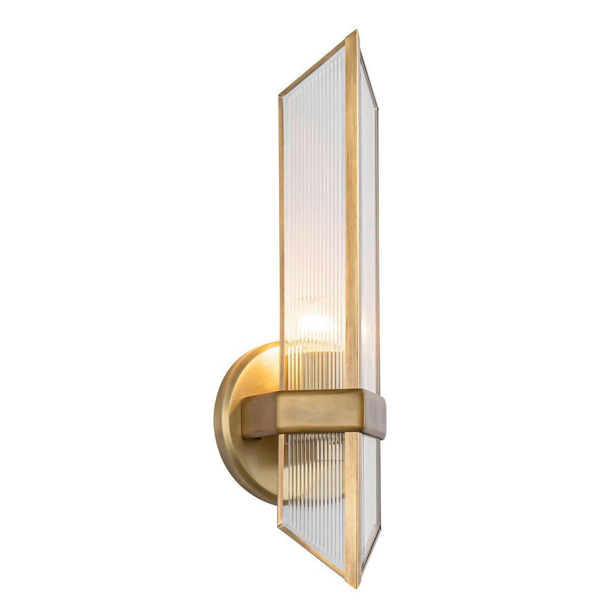 WANDLEUCHTE Alora   - Messingfarben, KONVENTIONELL, Glas/Metall (38,5/9,5/10,5cm) - Elstead Lighting