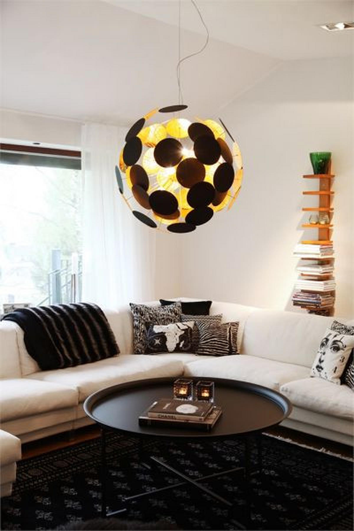 HÄNGELEUCHTE EXKL. MONTAGESET Planet 50/120 cm   - Goldfarben/Schwarz, Design, Metall (50/120cm) - By Rydéns