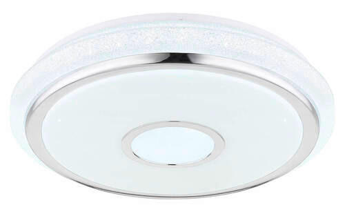 PLAFONIERĂ CU LED - alb/culoare crom, Basics, plastic (50/9.5cm)