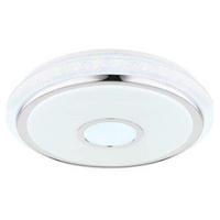 PLAFONIERĂ CU LED - alb/culoare crom, Basics, plastic (50/9.5cm)