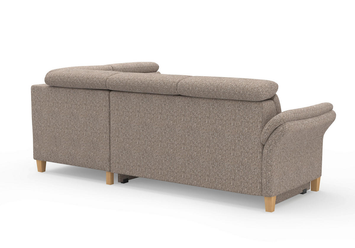 ECKSOFA Chenille Cappuccino  - Eichefarben/Cappuccino, Konventionell, Holz/Textil (247/193cm) - Sit & More