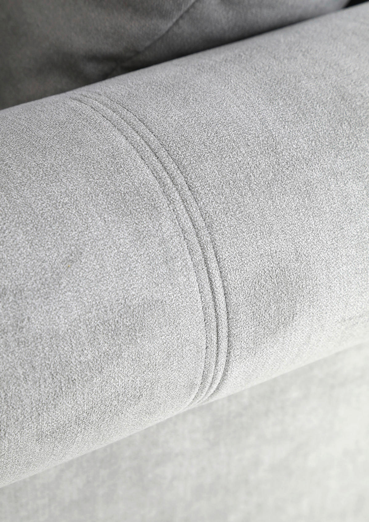 BIGSOFA Flachgewebe Hellgrau  - Dunkelbraun/Hellgrau, KONVENTIONELL, Holz/Textil (270/80/110cm) - Livetastic