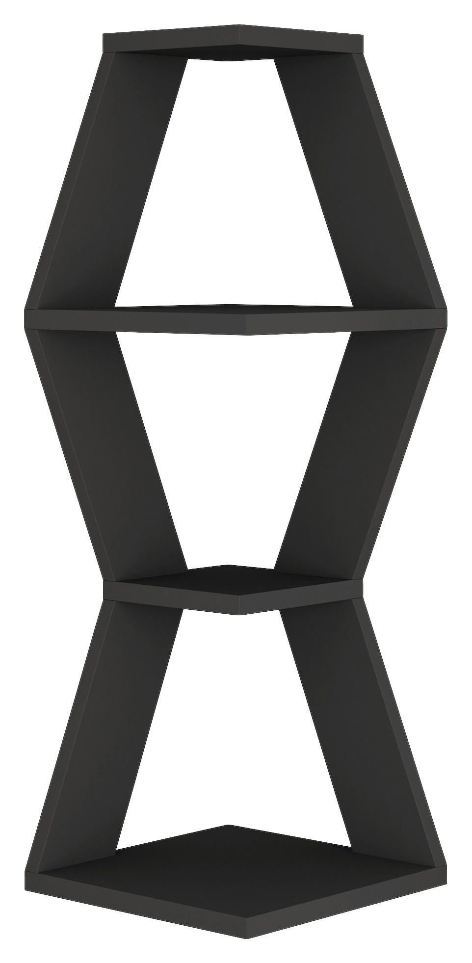 WANDBOARD in 30/86/30 cm Anthrazit  - Anthrazit, Design, Holzwerkstoff (30/86/30cm) - Livetastic