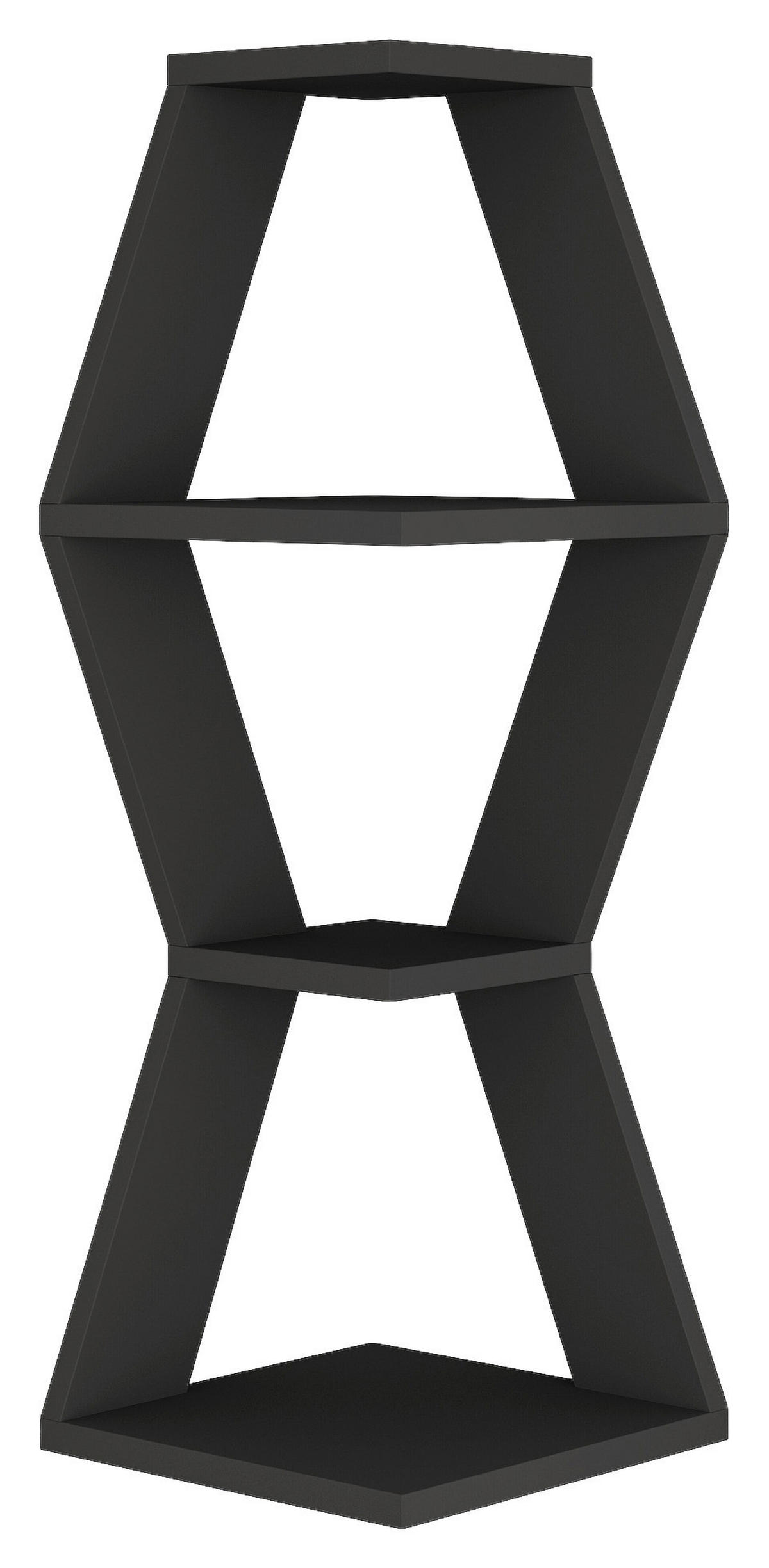 WANDBOARD in 30/86/30 cm Anthrazit  - Anthrazit, Design, Holzwerkstoff (30/86/30cm) - Livetastic