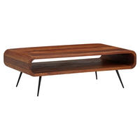KLUBSKA MIZA, barve indijskega rožnega lesa  - črna/barve indijskega rožnega lesa, Moderno, kovina/les (90/55/30cm) - MID.YOU