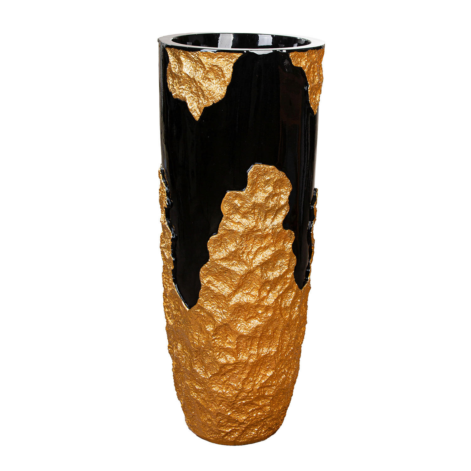 ÜBERTOPF 36/90 cm Schwarz, Goldfarben  - Goldfarben/Schwarz, Basics, Kunststoff (36/90cm)