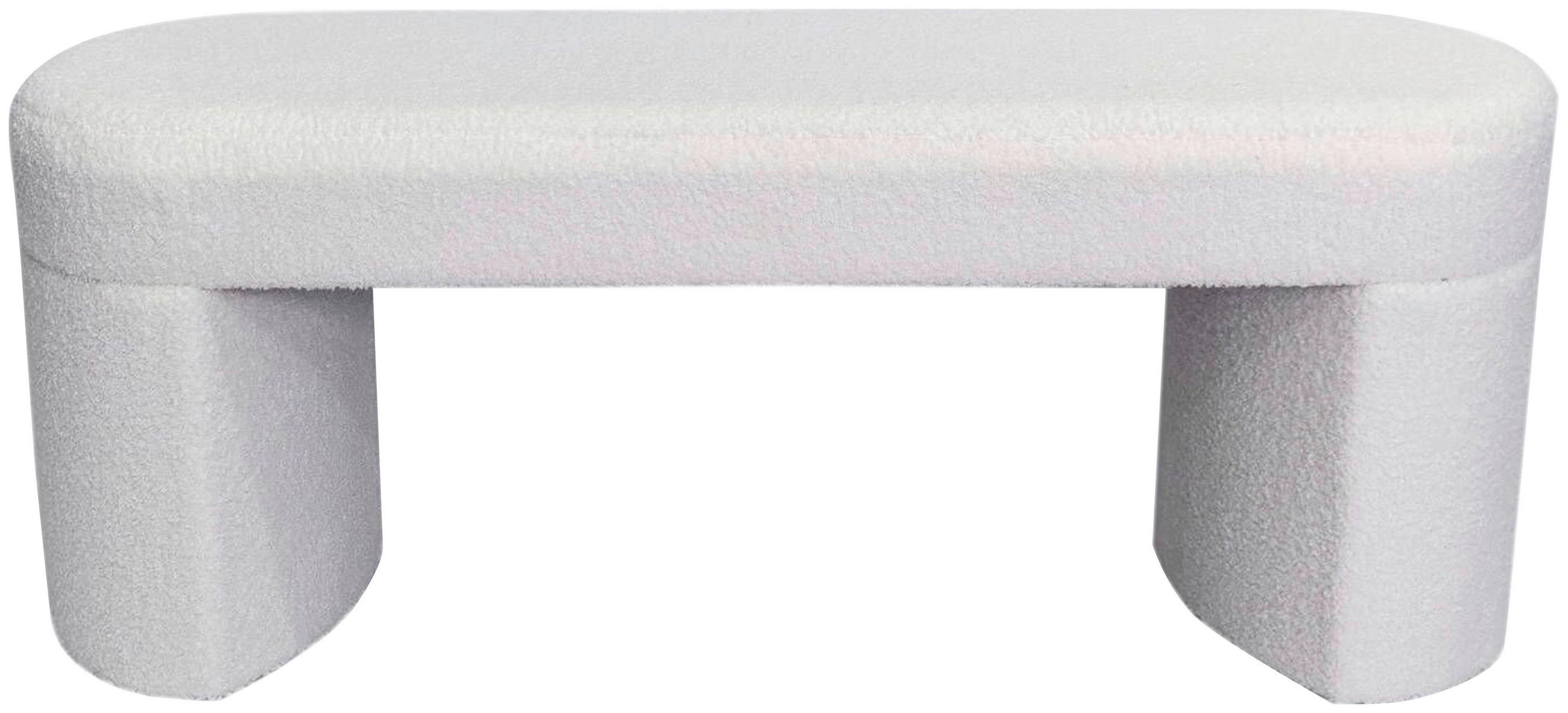 SITZBANK 115/44/44 cm Vliesstoff, Teddystoff Weiß  - Weiß, Trend, Textil (115/44/44cm) - Xora