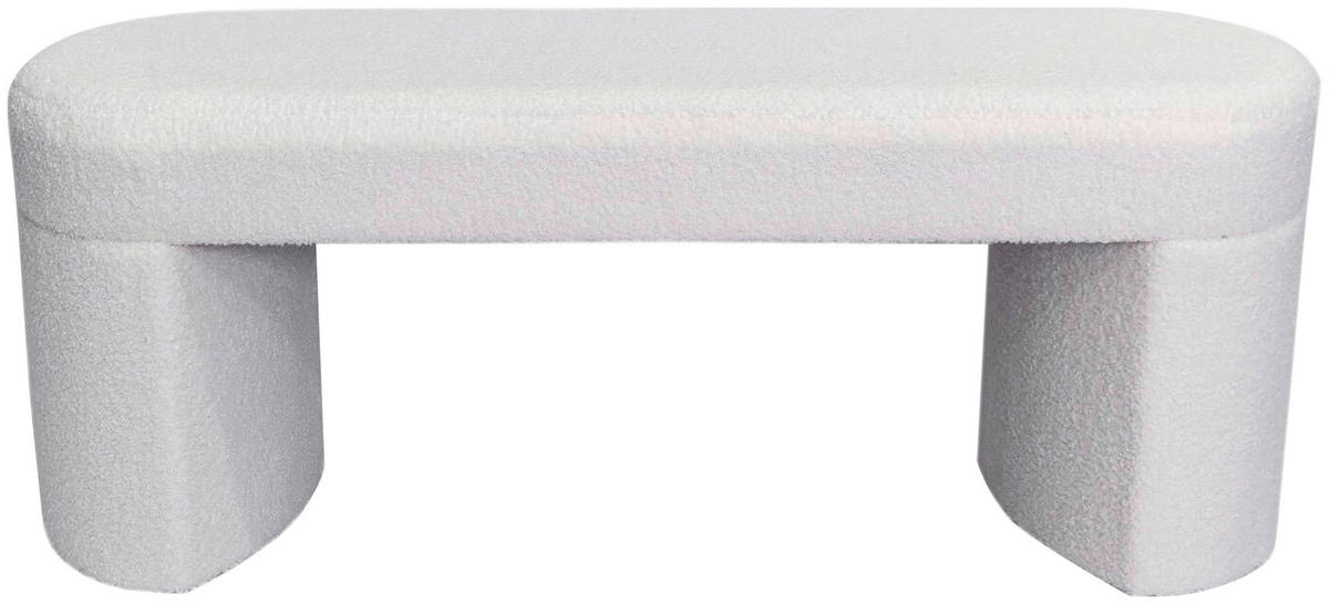 SITZBANK 115/44/44 cm Vliesstoff, Teddystoff Weiß  - Weiß, Trend, Textil (115/44/44cm) - Xora